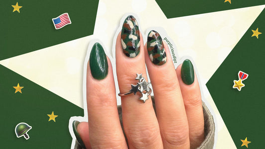 Veterans Day Camouflage Nail Idea And Green Nail Colors For A Noble Tribute