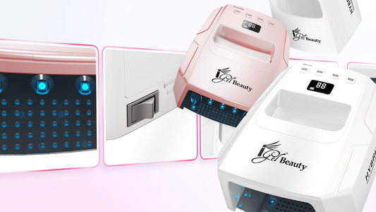Hybrid - X UV/LED Nail Lamp White and Rose Gold by iGel Beauty