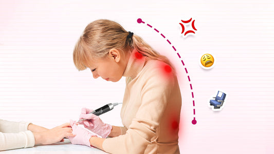 Proper posture for nail techs and salon owners. How to manage back pain and body issues when doing nails?