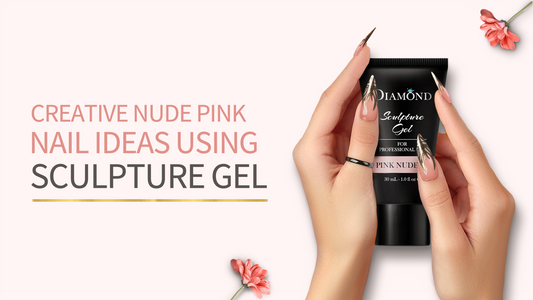 Creative Nude Pink Nail Ideas Using Sculpture Gel