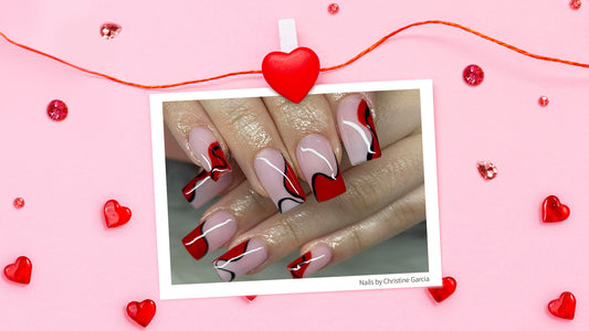 Red Nail Theory Nails, Abstract Red Nails