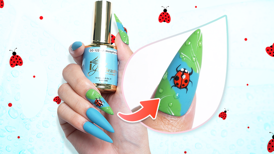 Ladybug & Droplets Nail Art Tutorial For Beginners