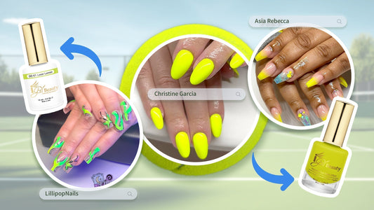 Tennis Neon Yellow-Green Nails Inspirations For Tennis Fans And Manicure Lovers