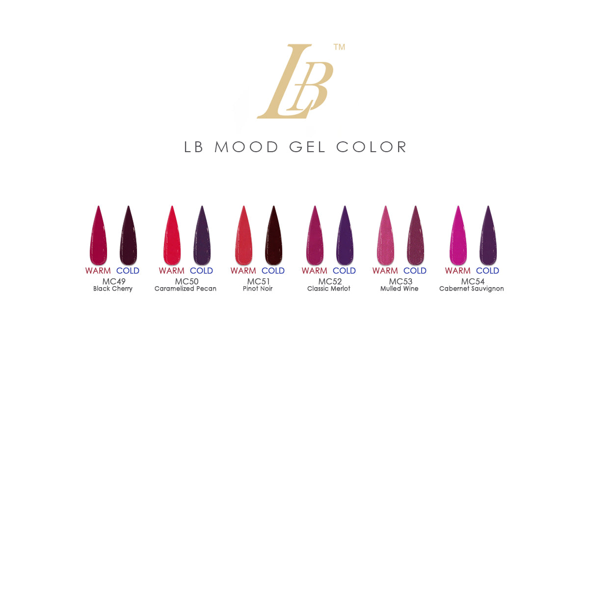 LB Mood Gel Color - Professional Collection (MC01-54)