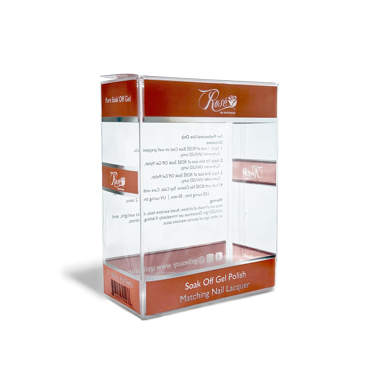 Rose Clear Plastic Duo Box