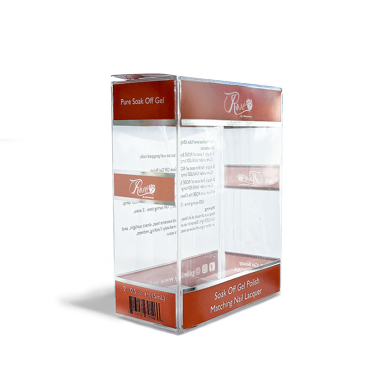 Rose Clear Plastic Duo Box