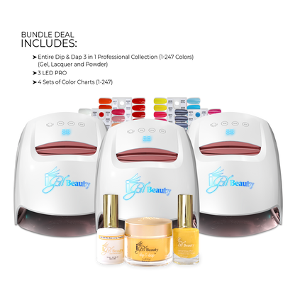 SPECIAL SALE BUNDLE - DIP & DAP 3 IN 1 PROFESSIONAL COLLECTION 1-247 + 3 LED PRO