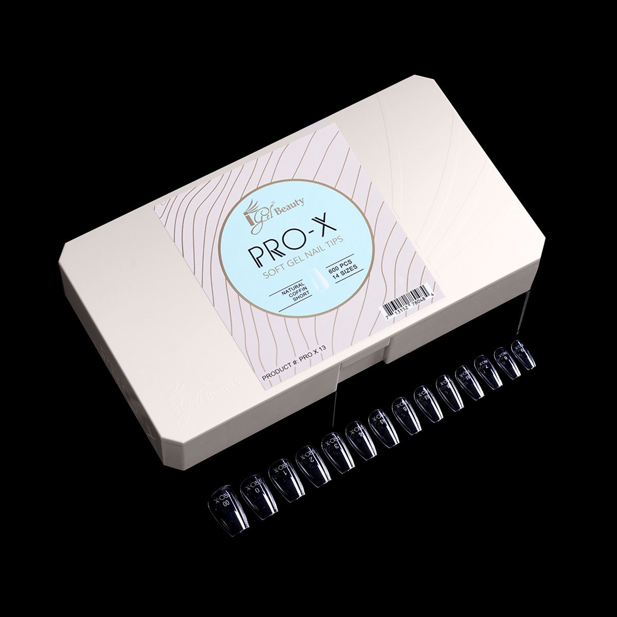 PRO-X Soft Gel Nail Tips 13 - Natural Coffin Short