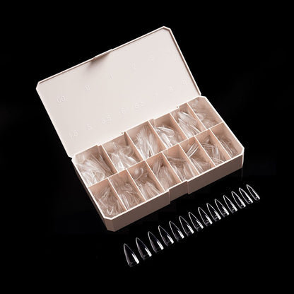 PRO-X Soft Gel Nail Tips 09 - Natural Stiletto Long