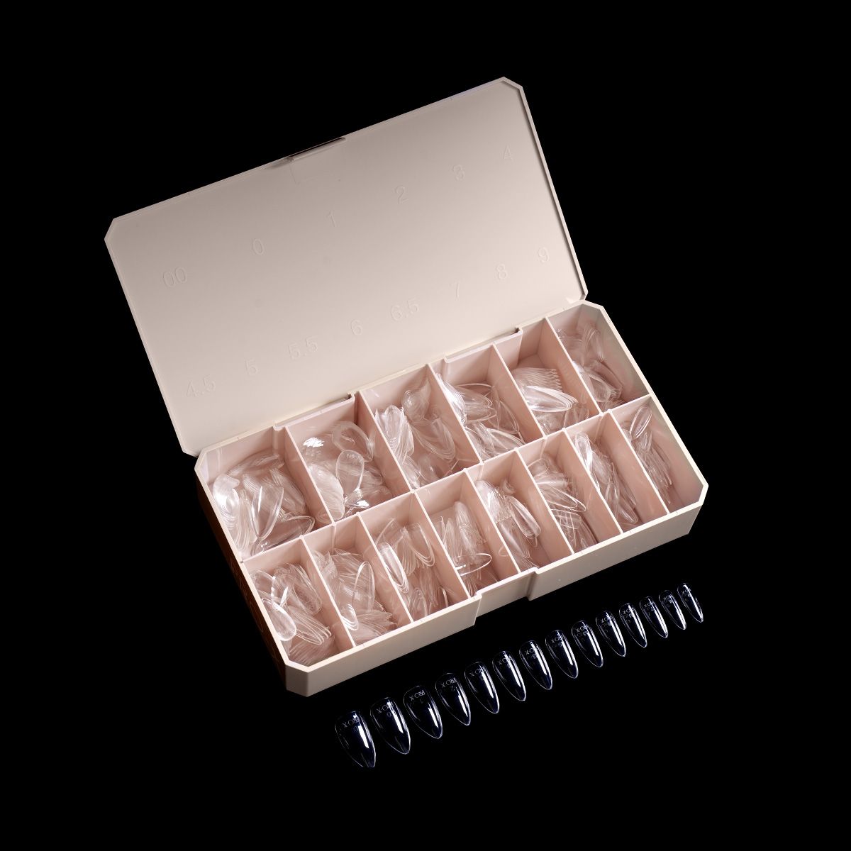 PRO-X Soft Gel Nail Tips 07 - Natural Stiletto Short
