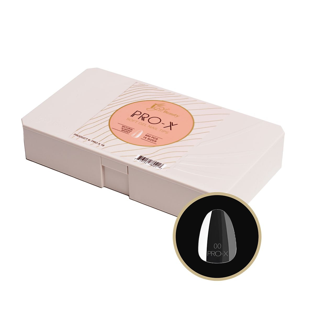 PRO-X Soft Gel Nail Tips 19 - Natural Almond Short