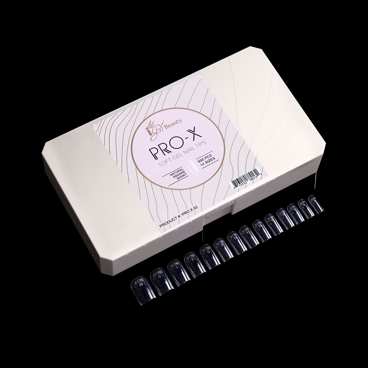 PRO-X Soft Gel Nail Tips 02 - Natural Square Short