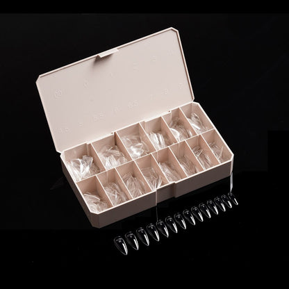 PRO-X Soft Gel Nail Tips 08 - Natural Stiletto Medium