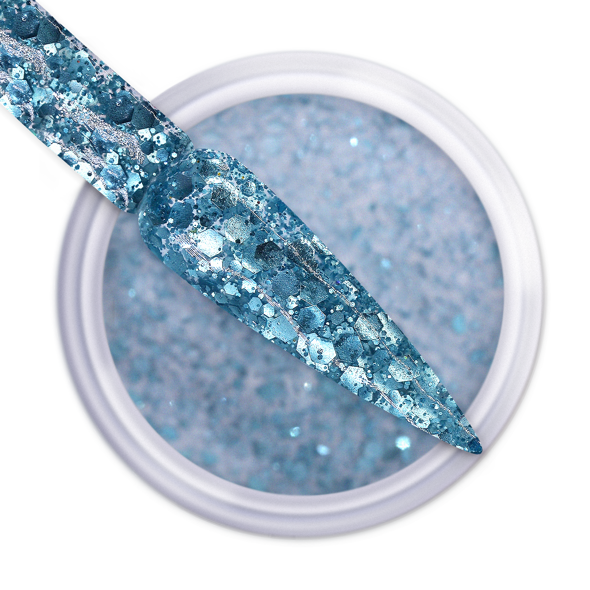 Dip & Dap Powder - Diamond Glitter - DG29 Turquoise Sequin