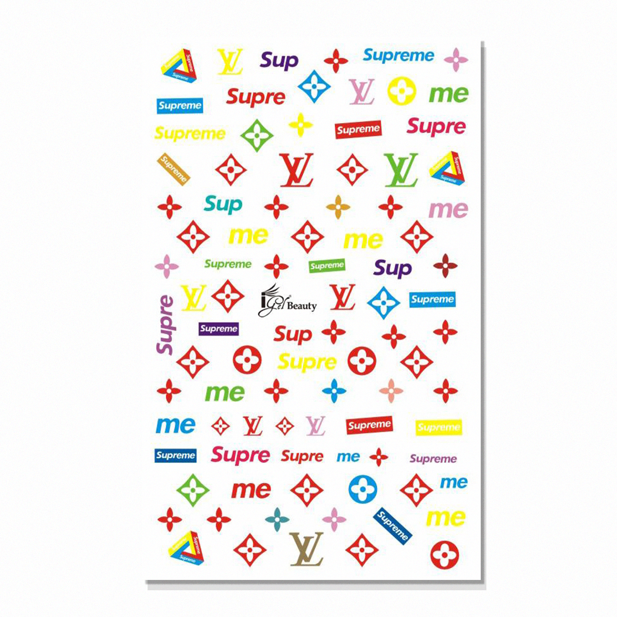 lv logo stickers for nails