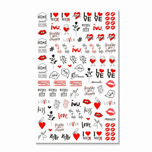 Nail Art Stickers - Valentine 07