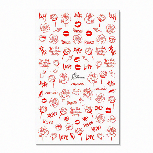 Nail Art Stickers - Valentine 13