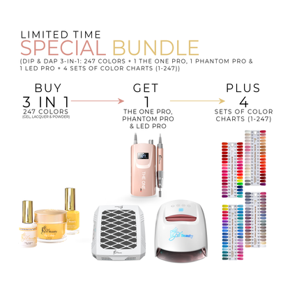 SPECIAL SALE BUNDLE - DIP & DAP 3 IN 1 PROFESSIONAL COLLECTION 1-247 + 1 THE ONE PRO, 1 PHANTOM PRO AND 1 LED PRO