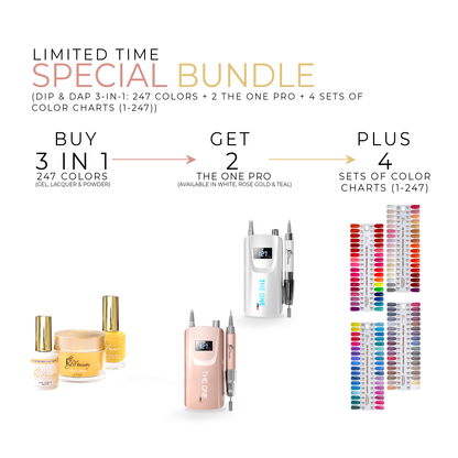 SPECIAL SALE BUNDLE - DIP & DAP 3 IN 1 PROFESSIONAL COLLECTION 1-247 + 2 THE ONE PRO