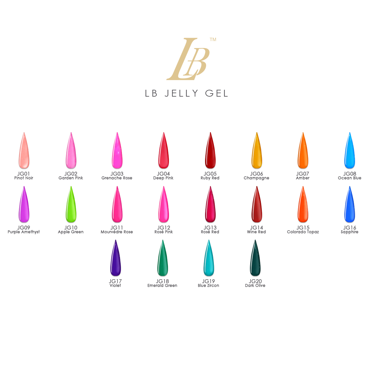 LB Jelly Gel Color Professional Collection