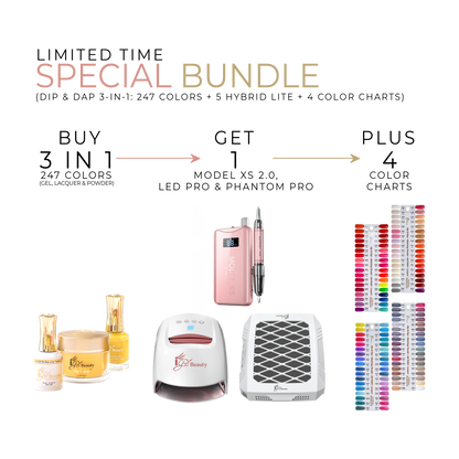 SPECIAL SALE BUNDLE - DIP & DAP 3 IN 1 PROFESSIONAL COLLECTION 1-247 + 1 MODEL XS 2.0, 1 LED PRO AND 1 PHANTOM PRO