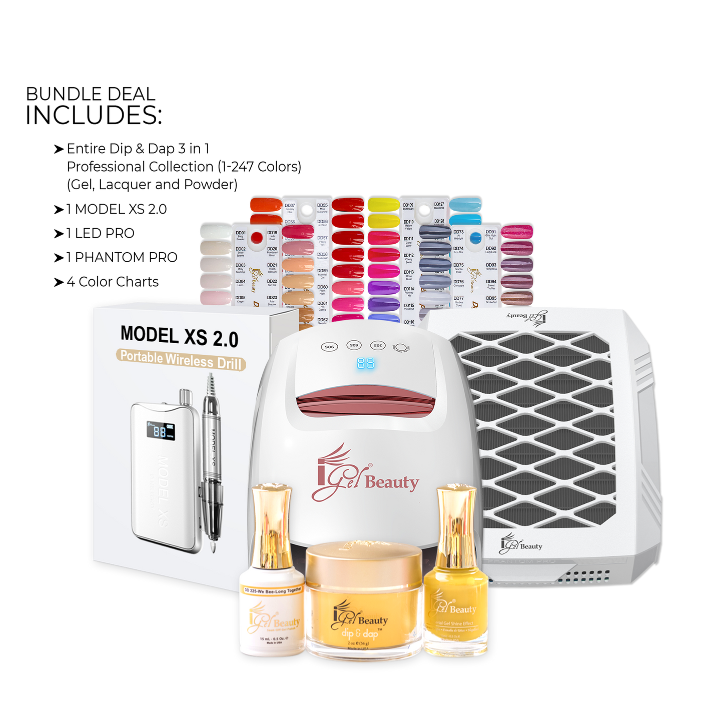SPECIAL SALE BUNDLE - DIP & DAP 3 IN 1 PROFESSIONAL COLLECTION 1-247 + 1 MODEL XS 2.0, 1 LED PRO AND 1 PHANTOM PRO