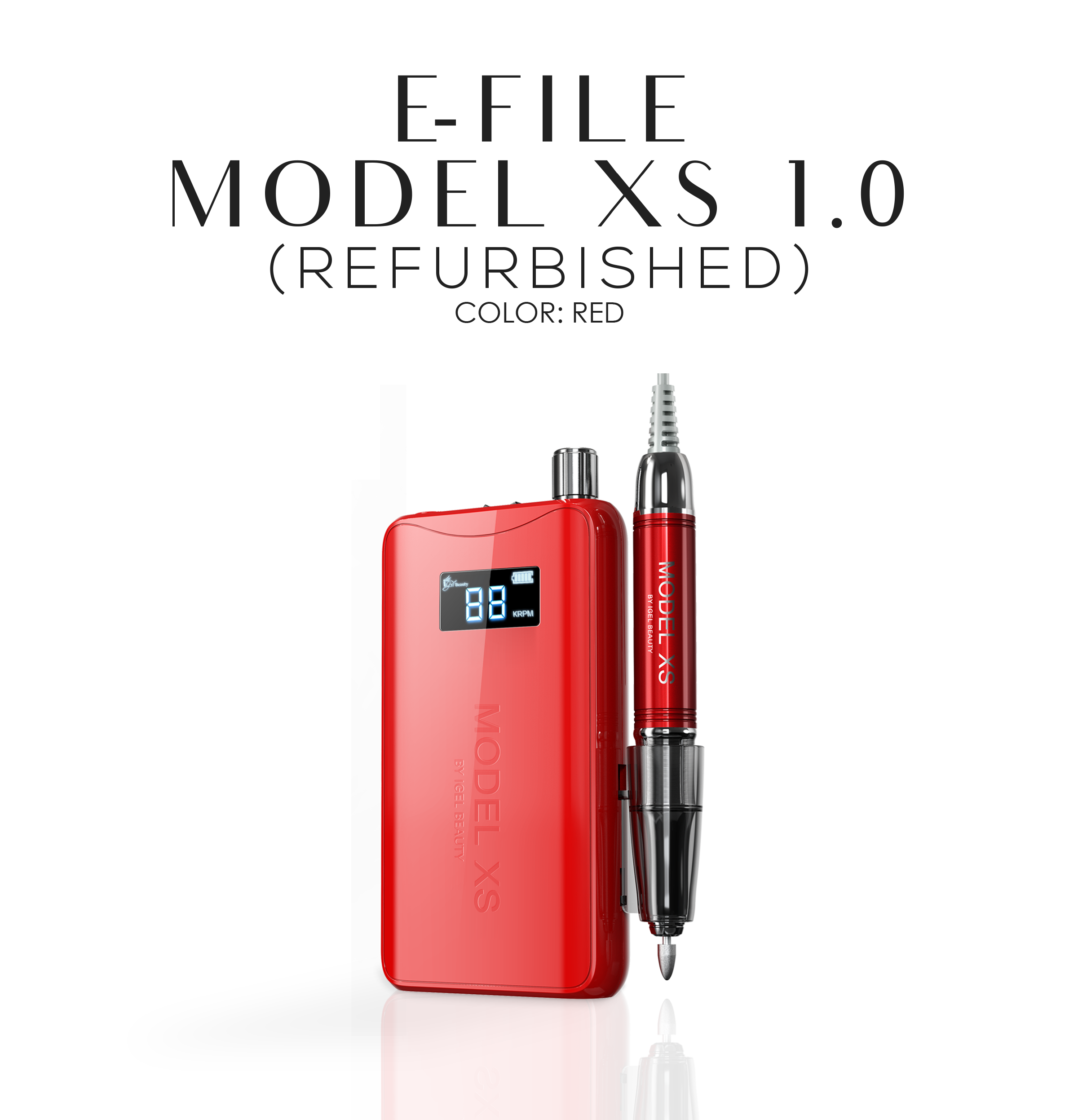 REFURBISHED - MODEL XS 1.0 Wireless Rechargeable E-File - Red