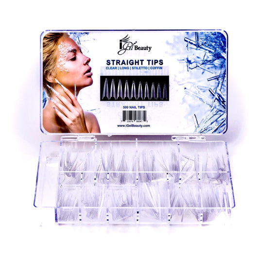 Universal Nail Tips - NT01 - Stiletto (Clear)